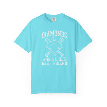 Baseball Diamonds Are A Girl's Best Friend T-Shirt – Women's Soft Vintage Baseball Tee