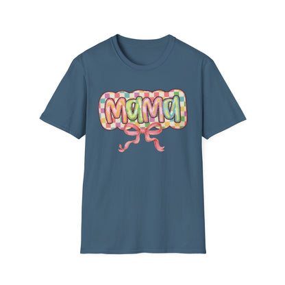 Mama Balloon Graphic Tee — Colorful Pastel Celebration Shirt for Moms