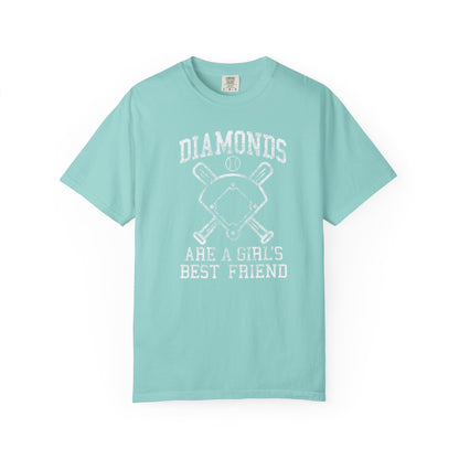 Baseball Diamonds Are A Girl's Best Friend T-Shirt – Women's Soft Vintage Baseball Tee