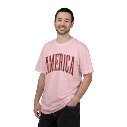 America Graphic T‑Shirt — Vintage Collegiate Patriotic Tee