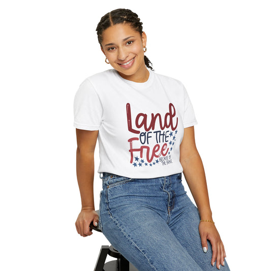 Land of the Free T-Shirt — 'Land of the Free Because of the Brave' Patriotic Tee