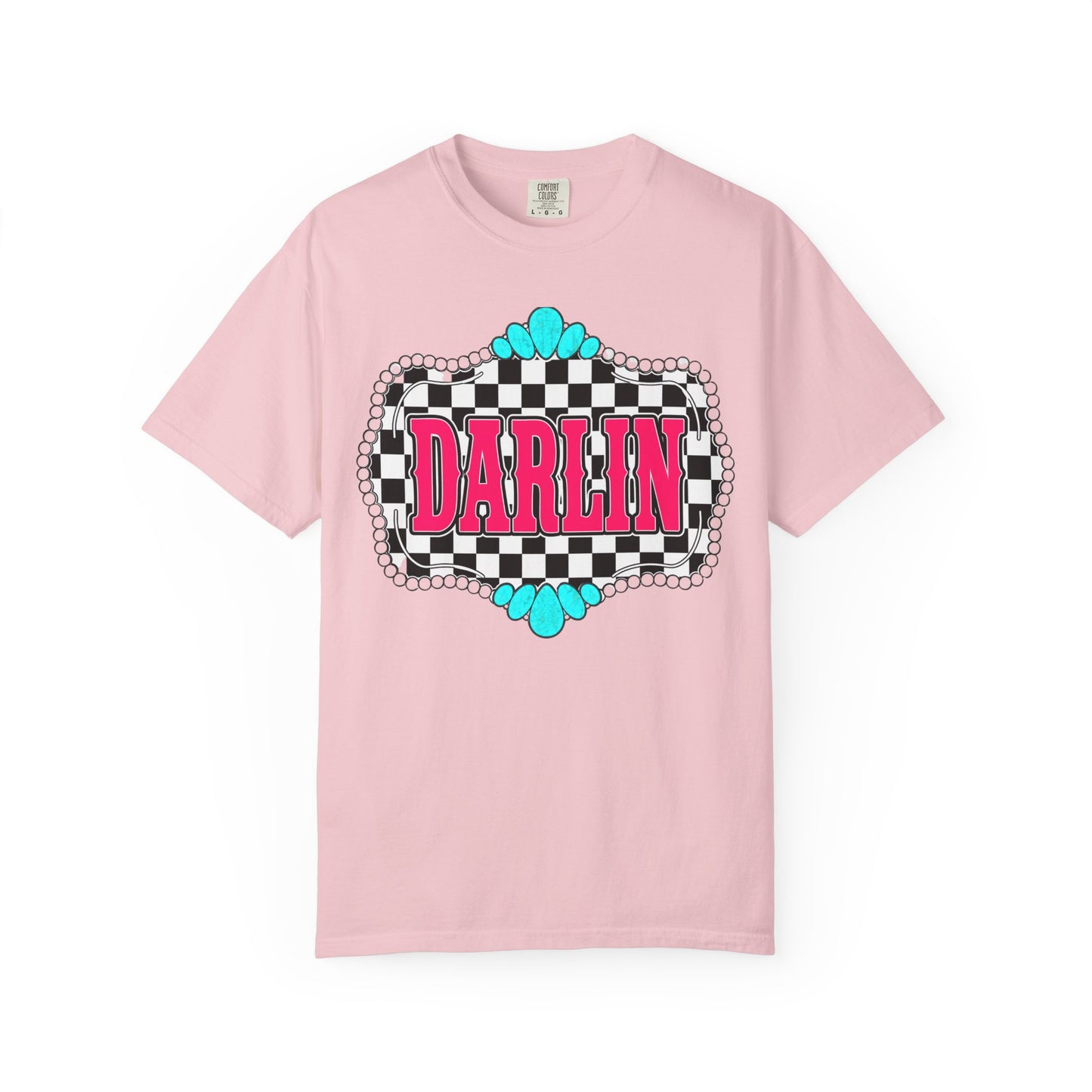 Darlin' Checkerboard Graphic T-Shirt