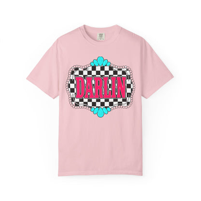 Darlin' Checkerboard Graphic T-Shirt