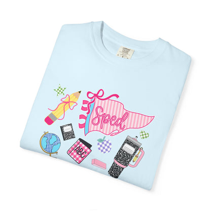 Retro Tech Collage T-Shirt — 'Speed' Graphic Tee for 90s Nostalgia