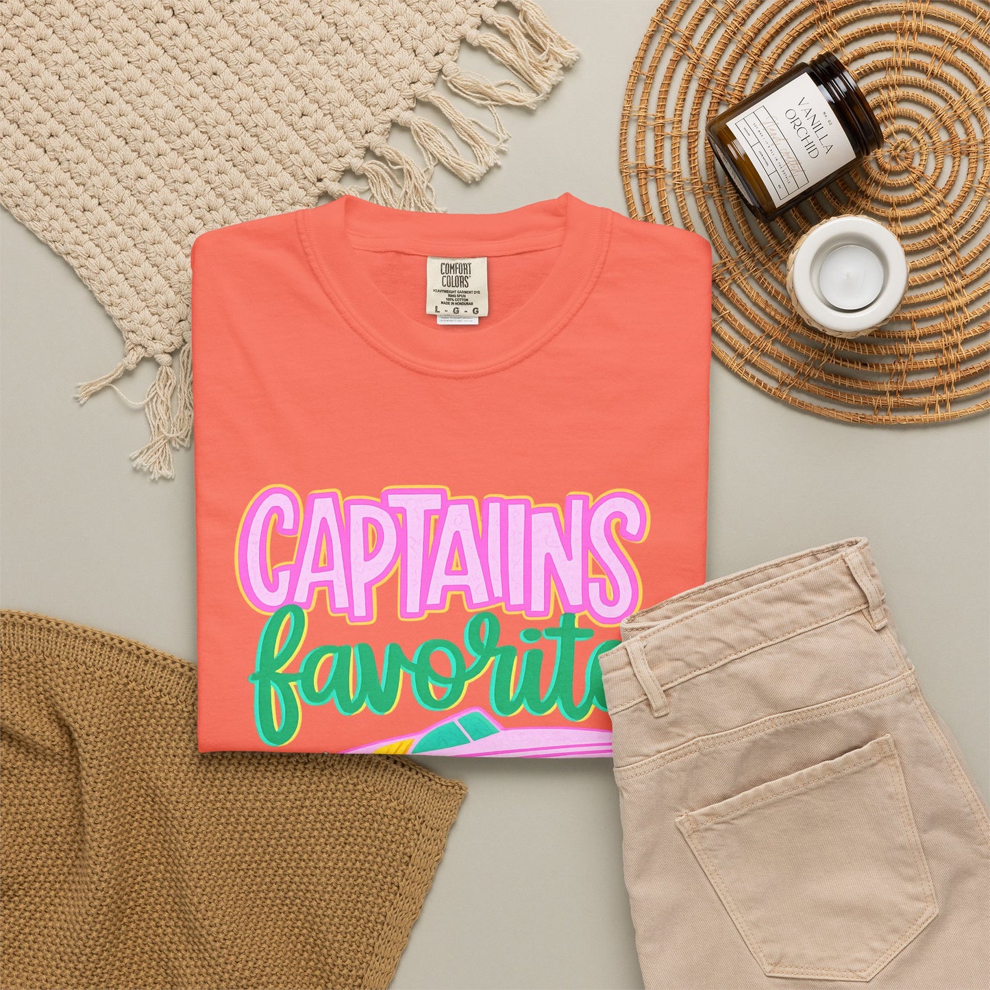 Captain's Favorite T-Shirt — Retro Boat Graphic, Nautical Vacation Tee