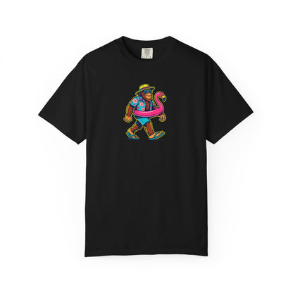 Vacation Bear T-Shirt — Tropical Bear with Flamingo Float Graphic