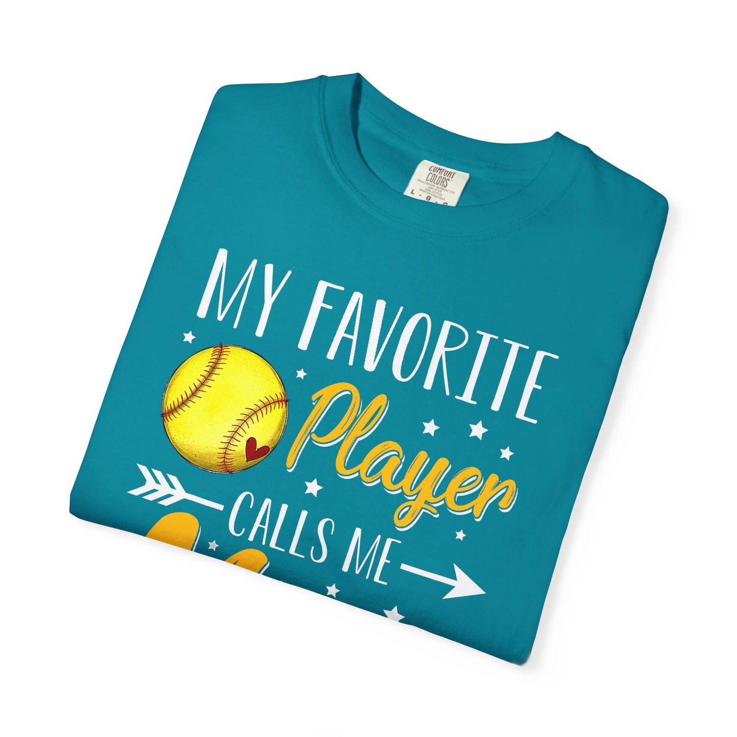 Softball Mom T-Shirt – “My Favorite Player Calls Me Mom” Graphic Tee