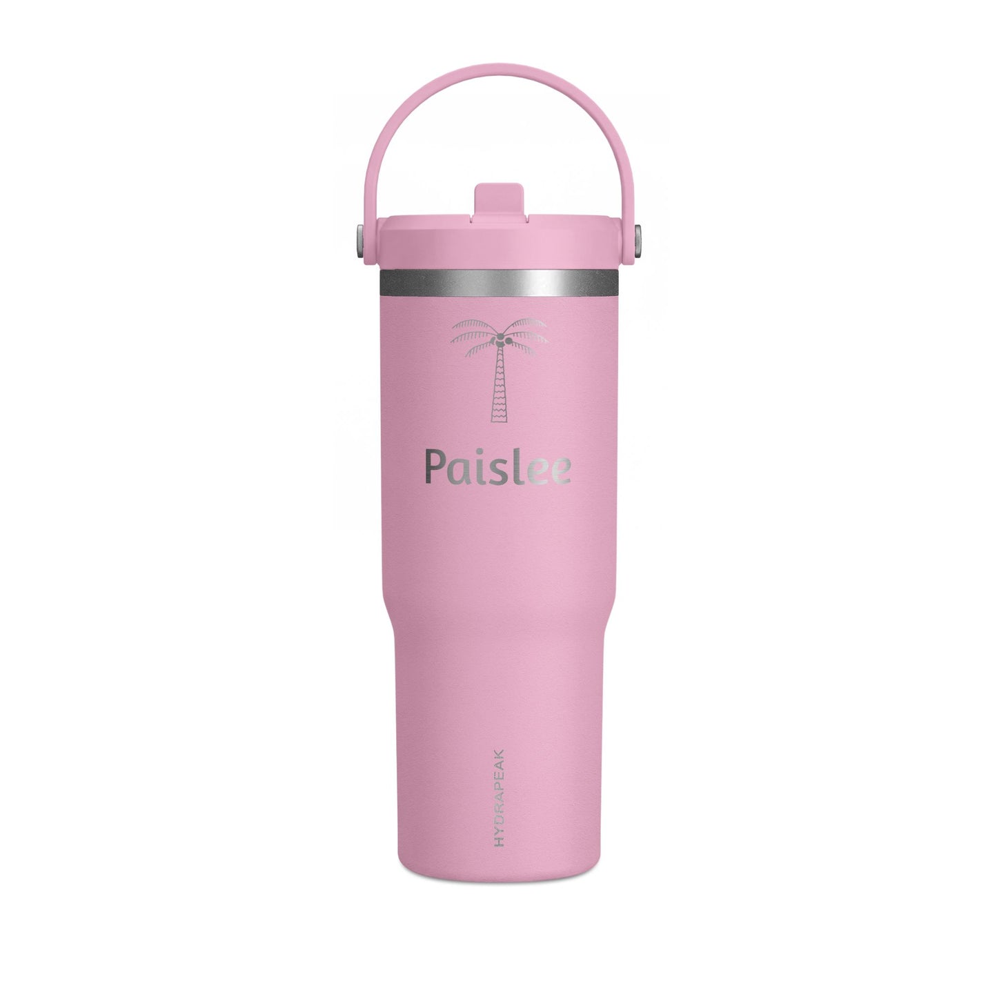 Personalized 32oz Tumbler - Palm Tree Name Engraved Travel Bottle