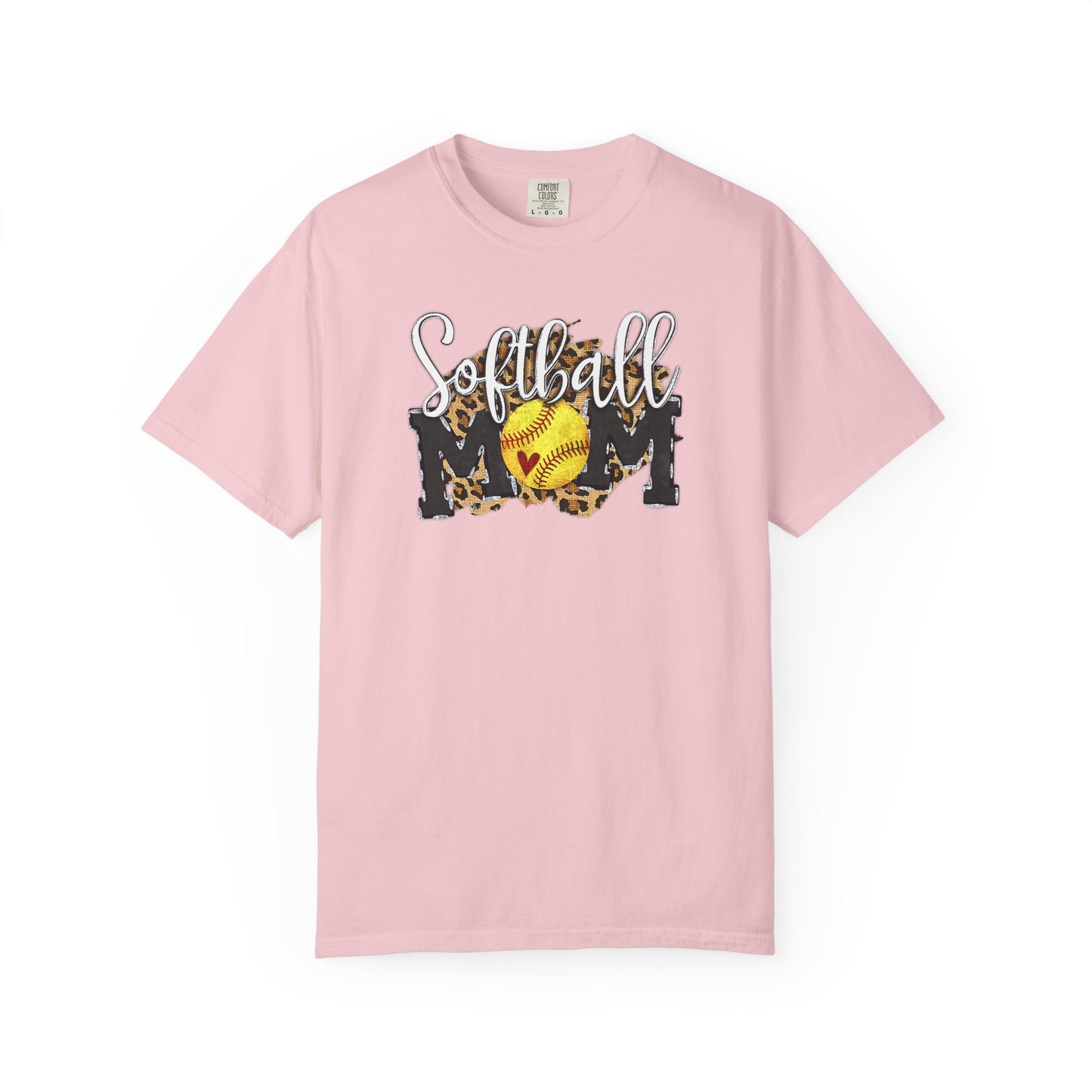 Softball Mom Leopard Ball T-Shirt — Softball Graphic Tee