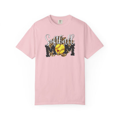 Softball Mom Leopard Ball T-Shirt — Softball Graphic Tee