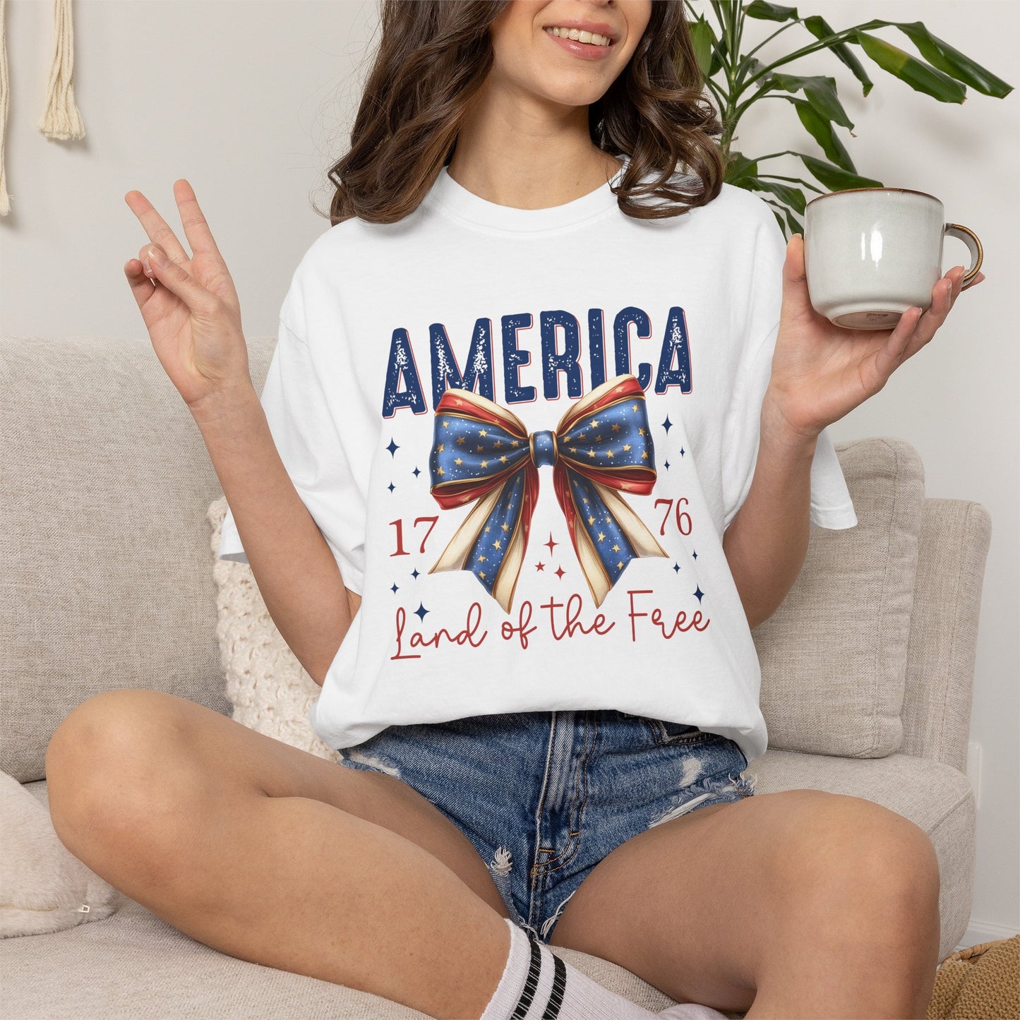 America 'Land of the Free' Patriotic T-Shirt