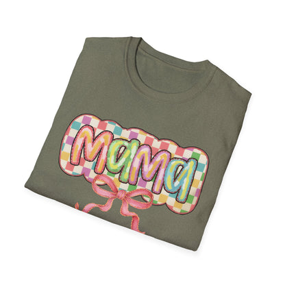 Mama Balloon Graphic Tee — Colorful Pastel Celebration Shirt for Moms