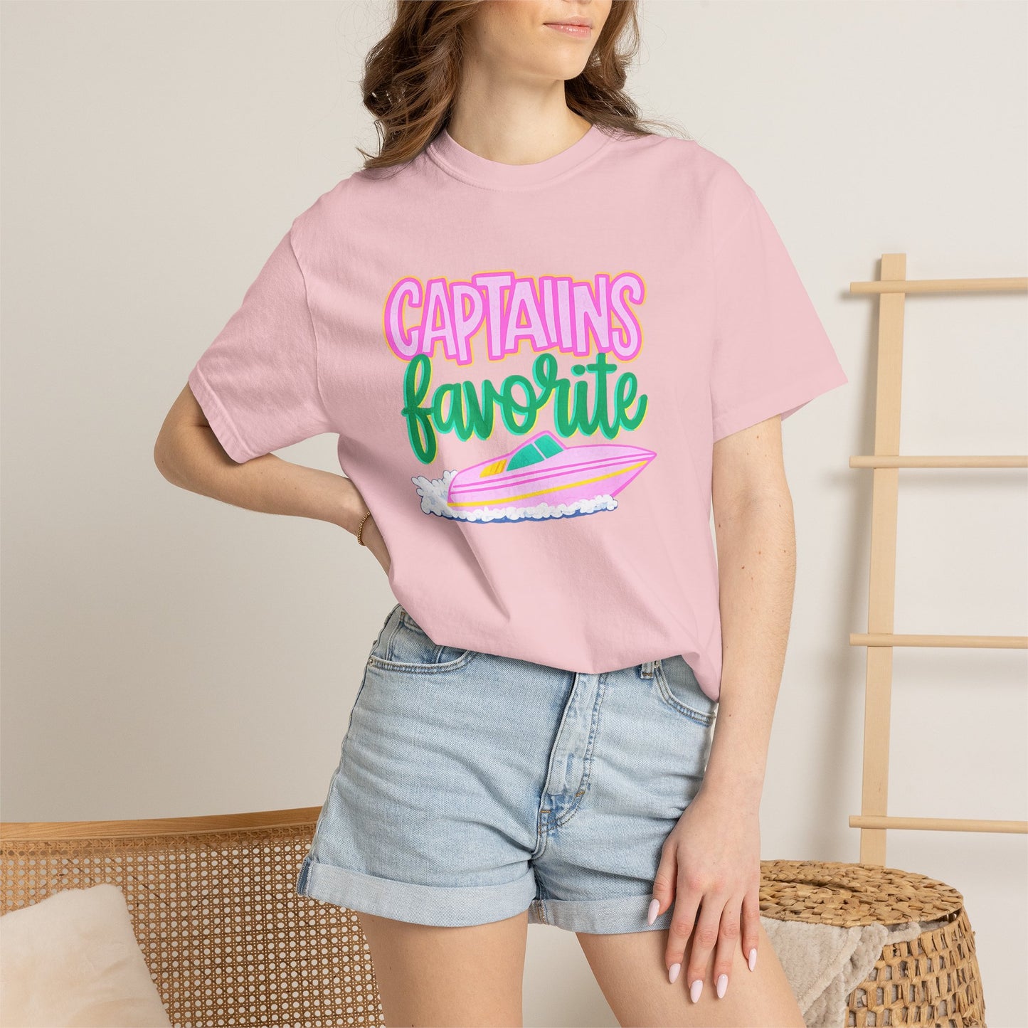Captain's Favorite T-Shirt — Retro Boat Graphic, Nautical Vacation Tee