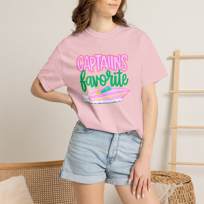 Captain's Favorite T-Shirt — Retro Boat Graphic, Nautical Vacation Tee