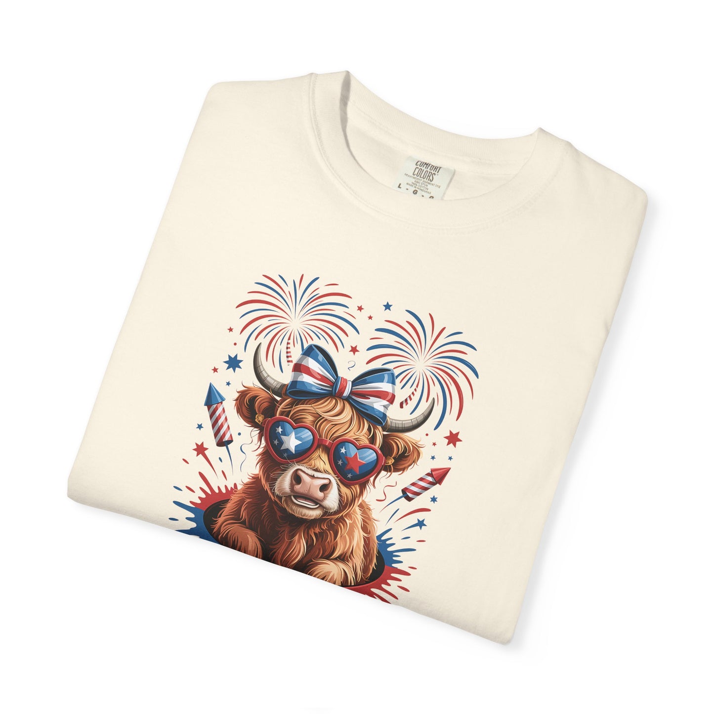 Patriotic Cowboy Bear T-Shirt — 4th of July Fireworks Graphic Tee