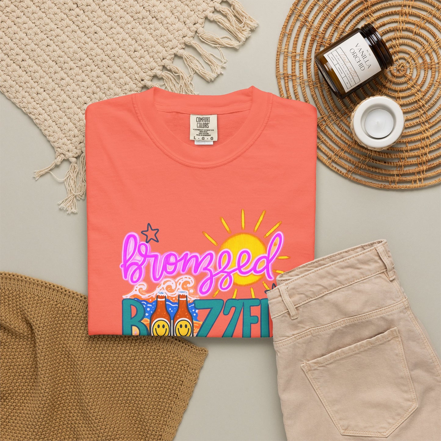 Bronzed & Buzzed T-Shirt – Summer Beach Cocktail Graphic Tee