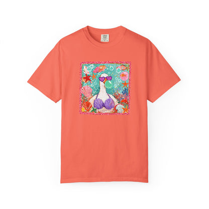 Goose in Bikini Beach T-Shirt — Cute Retro Seaside Graphic Tee