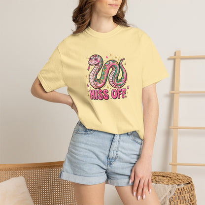 Snake "Hiss Off" Graphic T-Shirt — Retro Cute Reptile Tee