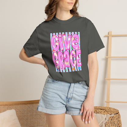 Give Grace T-Shirt — Pastel Retro Graphic Tee