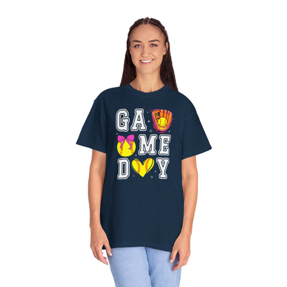Game Day Softball T-Shirt — ‘GAME DAY’ Glove & Ball Design