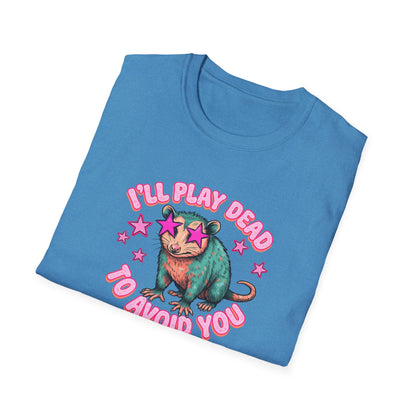 Introvert Sloth T-Shirt — "I’ll Play Dead to Avoid You" Cute Anti-Social Graphic Tee