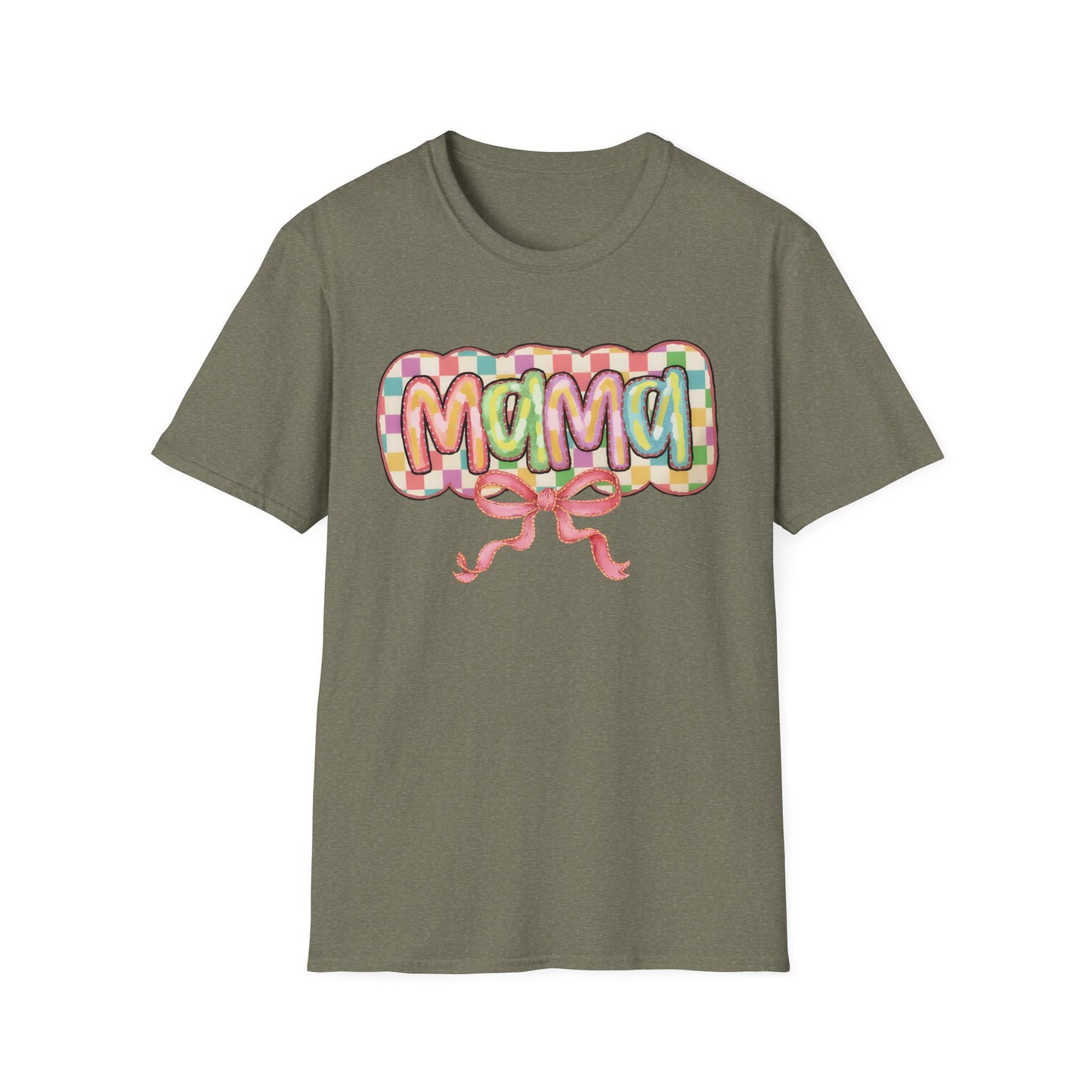 Mama Balloon Graphic Tee — Colorful Pastel Celebration Shirt for Moms