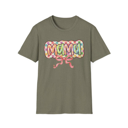 Mama Balloon Graphic Tee — Colorful Pastel Celebration Shirt for Moms