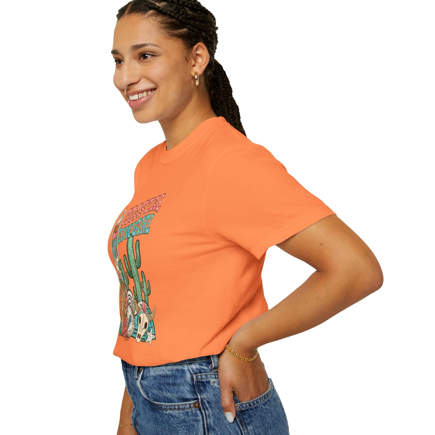 Coastal Cowgirl T-Shirt — Vintage Surf & Cactus Beach Graphic
