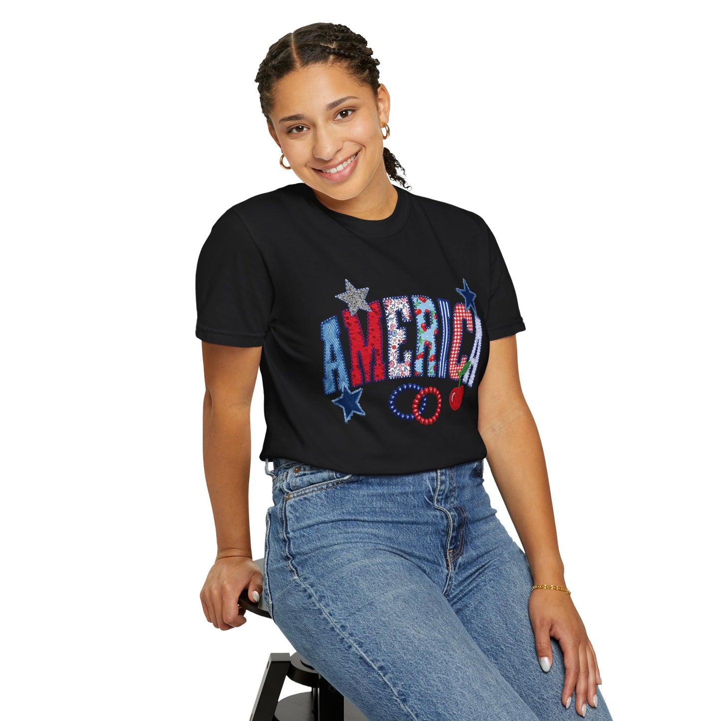 America Graphic T-Shirt — Patriotic Stars & Stripes Tee