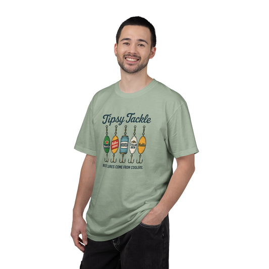 Tipsy Tackle Fishing T-Shirt — "Best Lures Come From Coolers" Graphic Tee