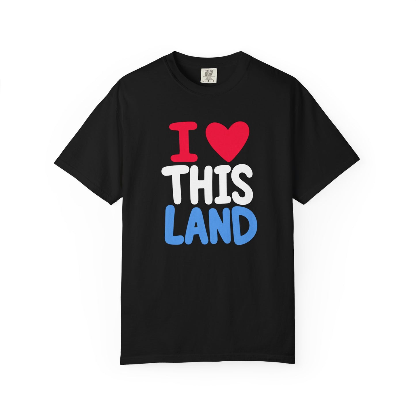 I  LAND Graphic T-Shirt – Cute Red Heart Travel Tee