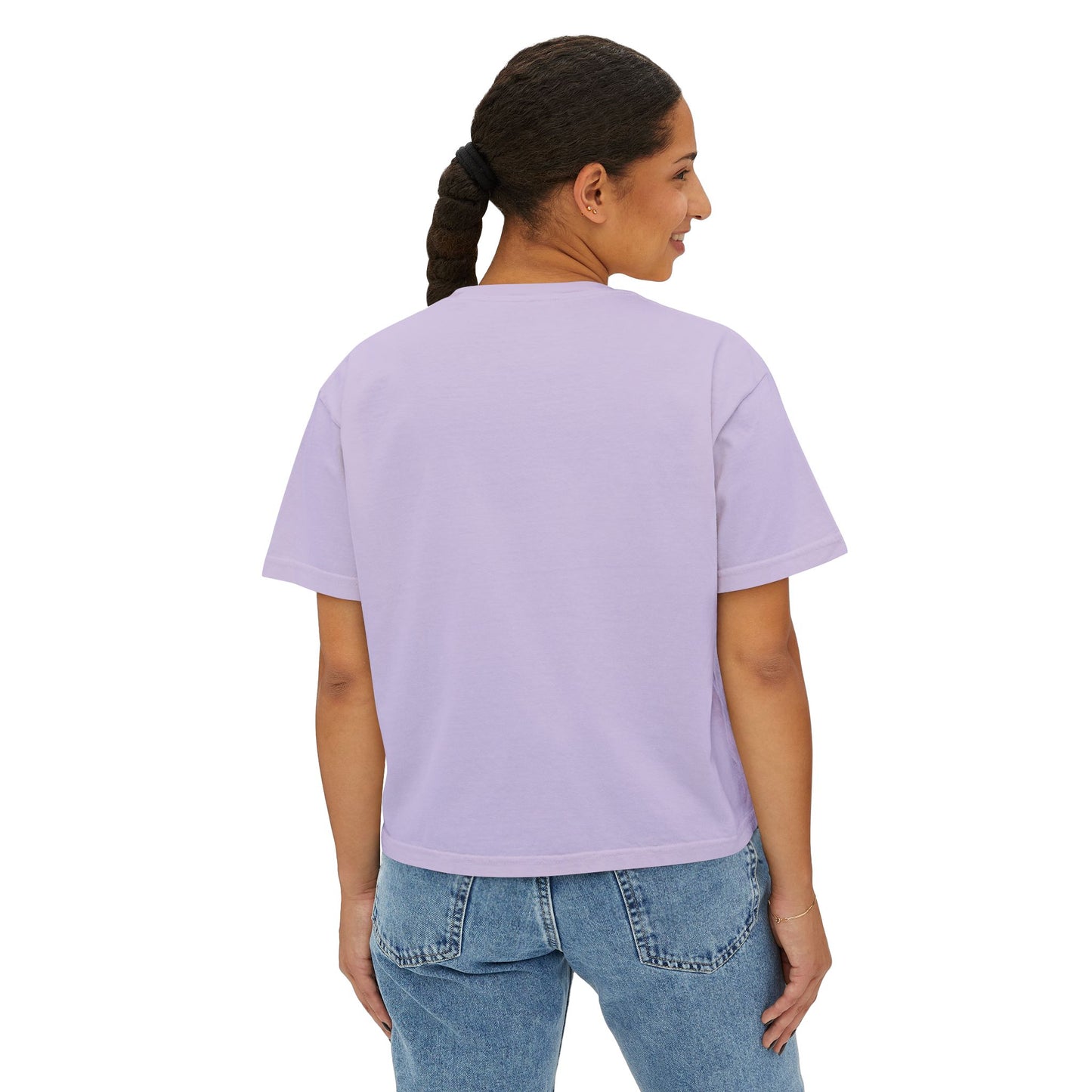 Retro Neon Makeup Graphic Tee — Women's Boxy Tee