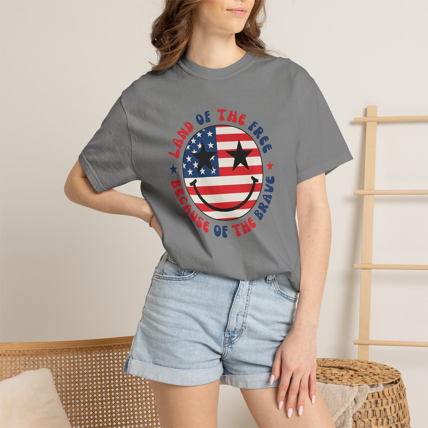 Patriotic 'Land of the Free Because of the Brave' T-Shirt
