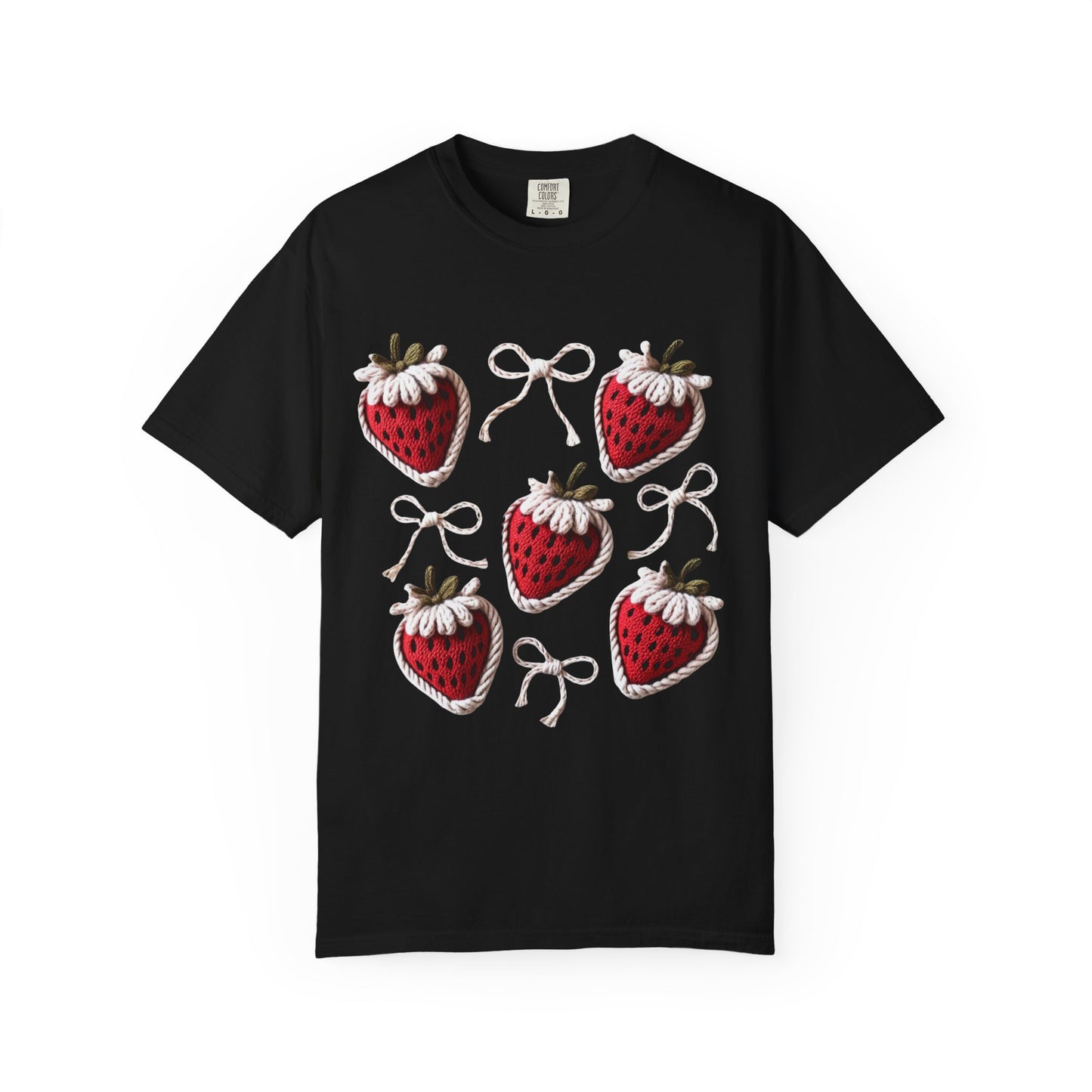 Crochet Strawberries and Bows T-shirt