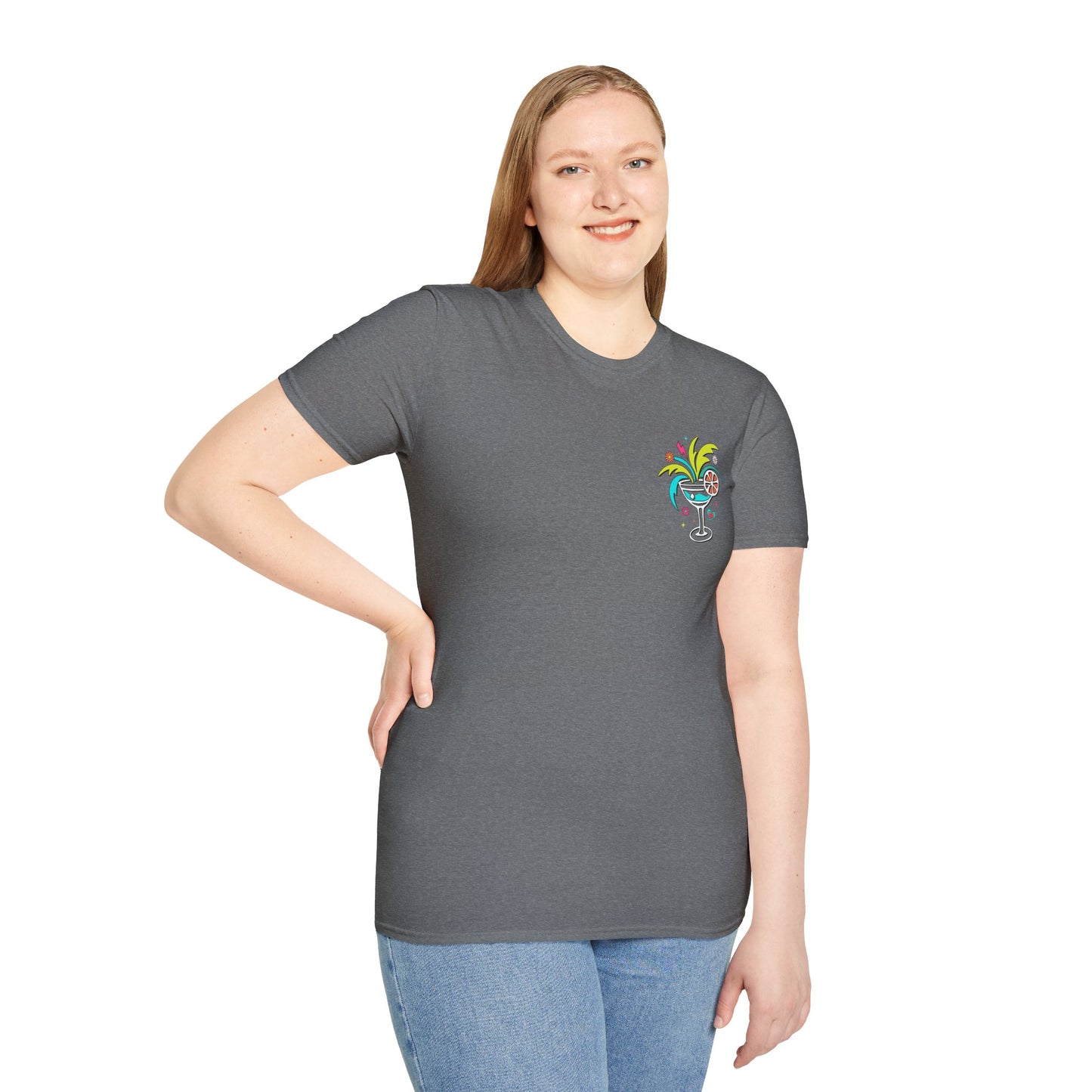 T-Shirt — "Tanned and Tipsy" Tropical Cocktail Graphic Tee