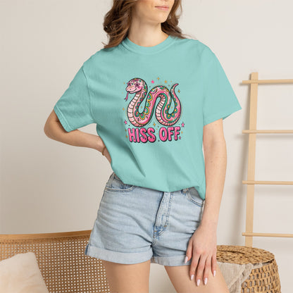 Snake "Hiss Off" Graphic T-Shirt — Retro Cute Reptile Tee
