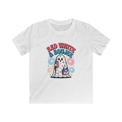 Kids Tee — "Red White & Boujee" Patriotic Ghost Shirt (4th of July)