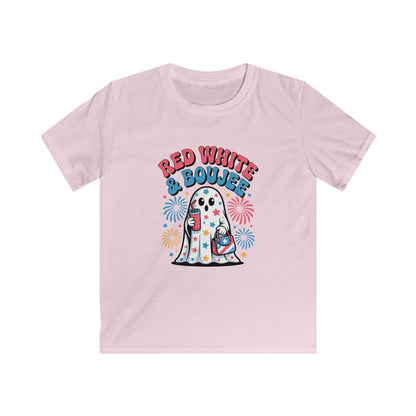 Kids Tee — "Red White & Boujee" Patriotic Ghost Shirt (4th of July)