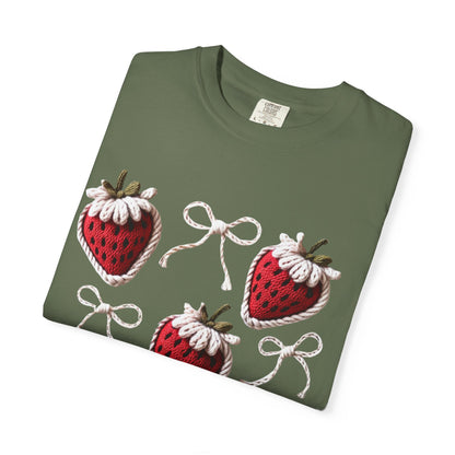 Crochet Strawberries and Bows T-shirt