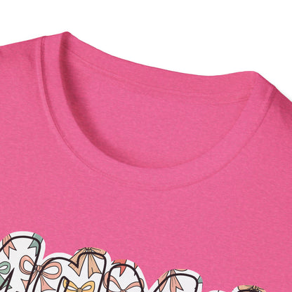 Mama Floral Typography T-Shirt — 'MAMA' Bow Graphic, Cute Mother's Day Gift