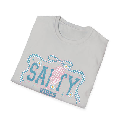 Salty Vibes Beach T-Shirt — Retro Seashell Graphic Tee