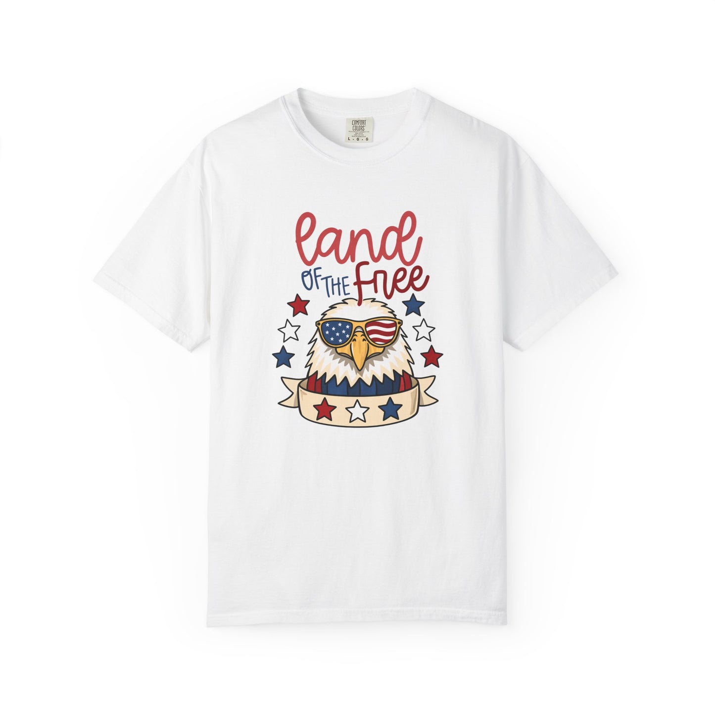 Land of the Free Eagle T-Shirt — Patriotic 4th of July American Flag Design