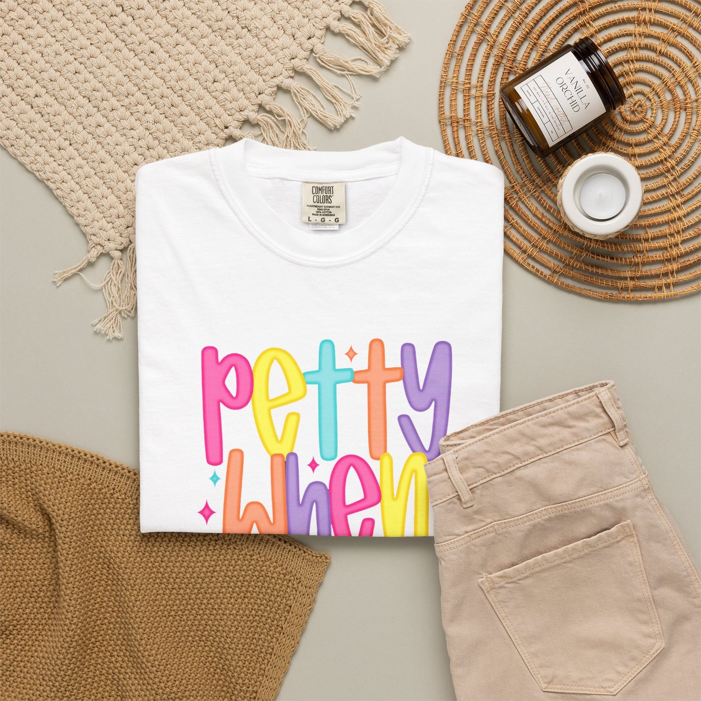 Pretty When Provoked Colorful Graphic T-Shirt