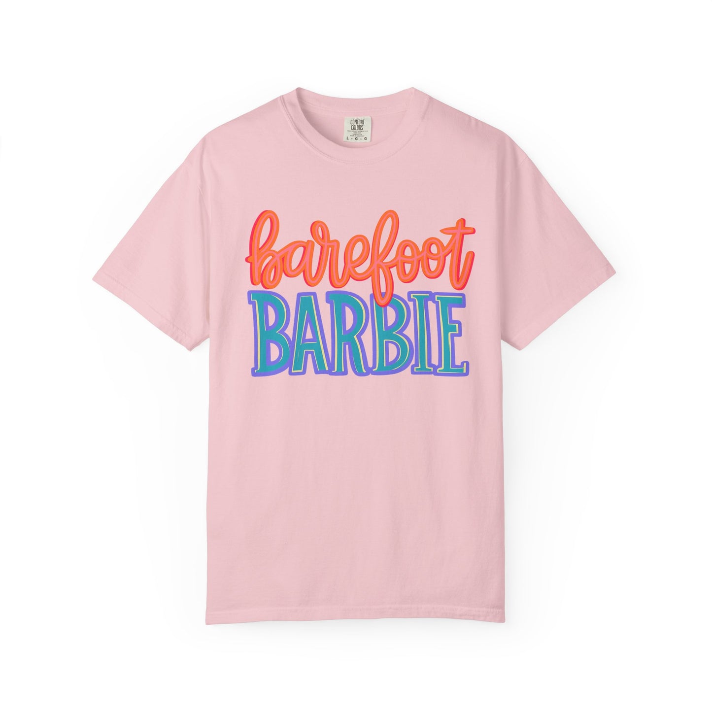 Barefoot Barbie T-Shirt — Retro Colorblock Graphic Tee