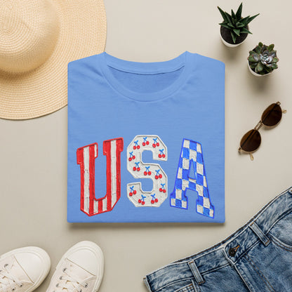 USA Graphic T-Shirt — Red White & Blue Patriotic 4th of July Tee