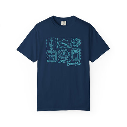 Coastal Cowgirl T-Shirt — Beachy Surf & Western Stamp Graphic Tee
