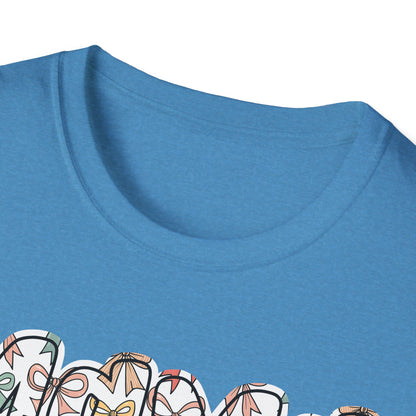 Mama Floral Typography T-Shirt — 'MAMA' Bow Graphic, Cute Mother's Day Gift
