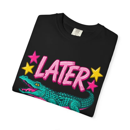 Later Gator Graphic T-Shirt — Retro Cartoon Alligator Tee