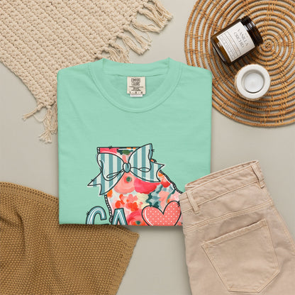 Georgia Floral State T-Shirt — GA Heart Bow Design