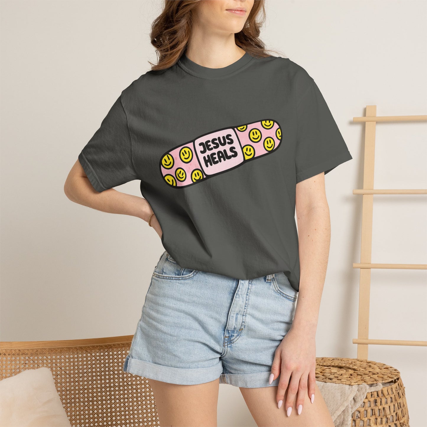 Jesus Heals Bandage T-Shirt — Christian Faith Graphic Tee